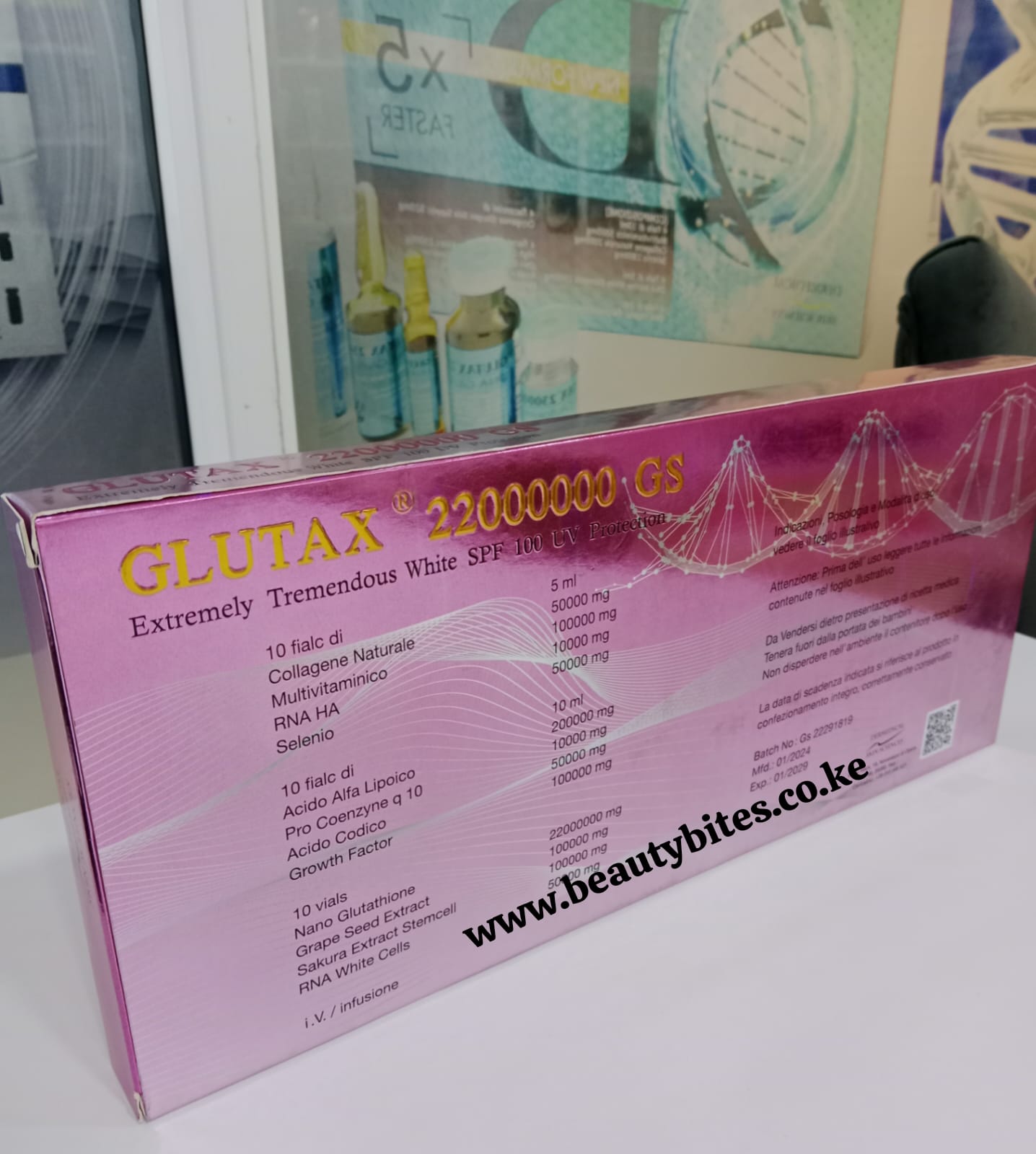 GLUTAX 22000000 GS Extremely Tremendous White SPF 100+ UV Protection. - Image 3